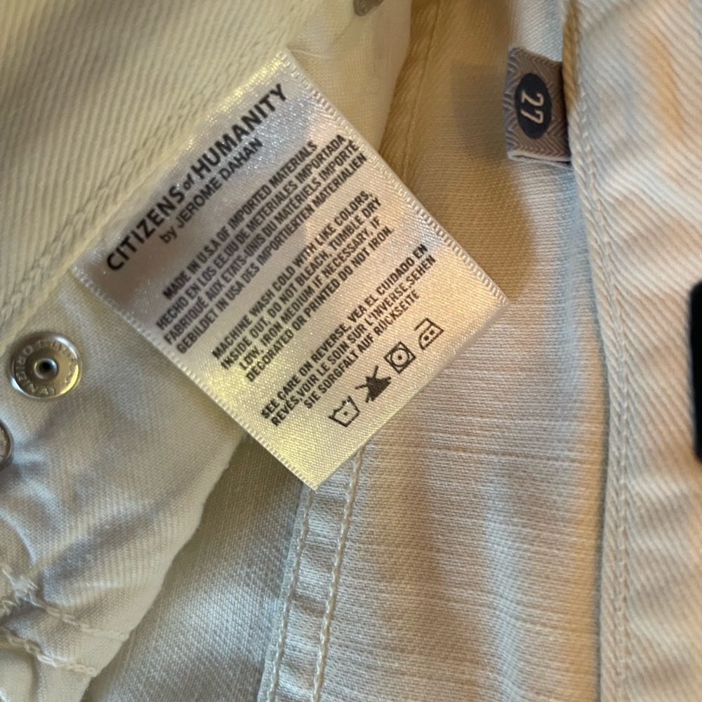 Citizens Of Humanity White Cropped Boyfriend Jeans - Picture 6 of 6